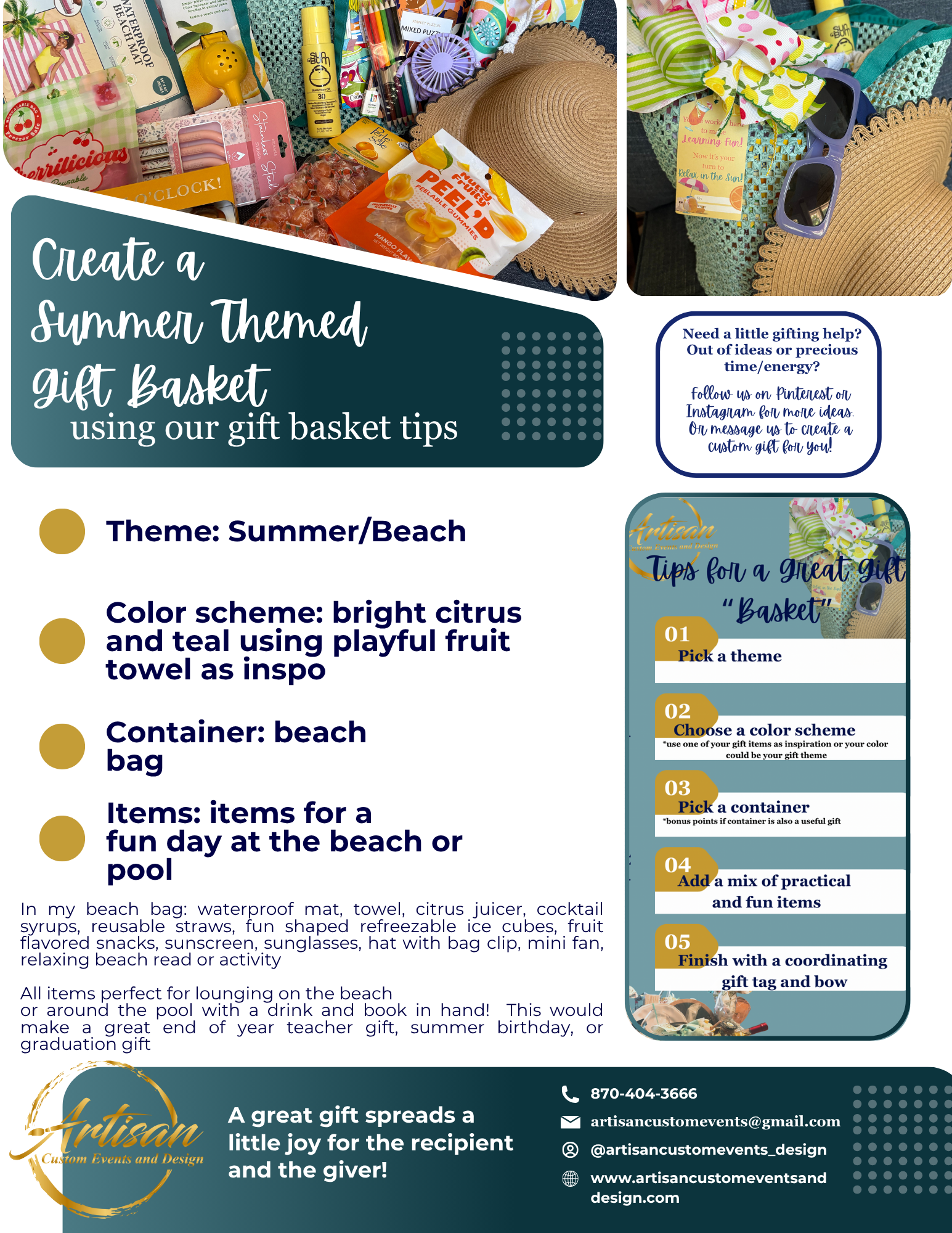 Create a Summer Themed Gift Basket